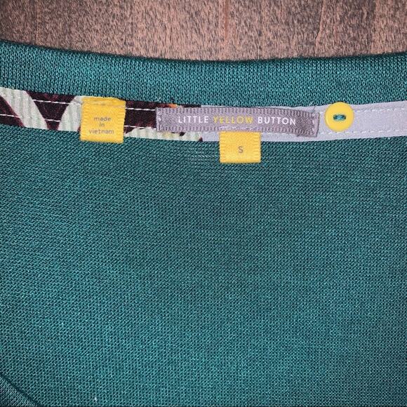 Anthropologie Little Yellow Button Peplum Tunic - Picture 6 of 8